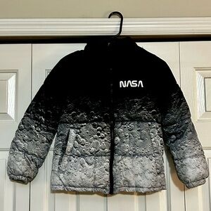 NASA Black and Gray Puffer Jacket - Boys Size 8/9